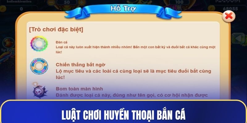 Luật chơi Huyền Thoại Bắn Cá